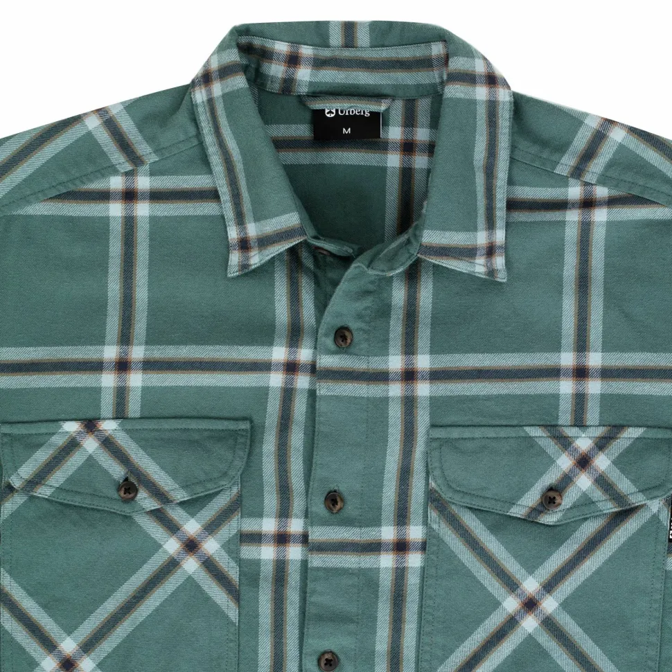 Urberg Men's Two Pocket Flanell Shirt Silver Pine/ Blue Nights