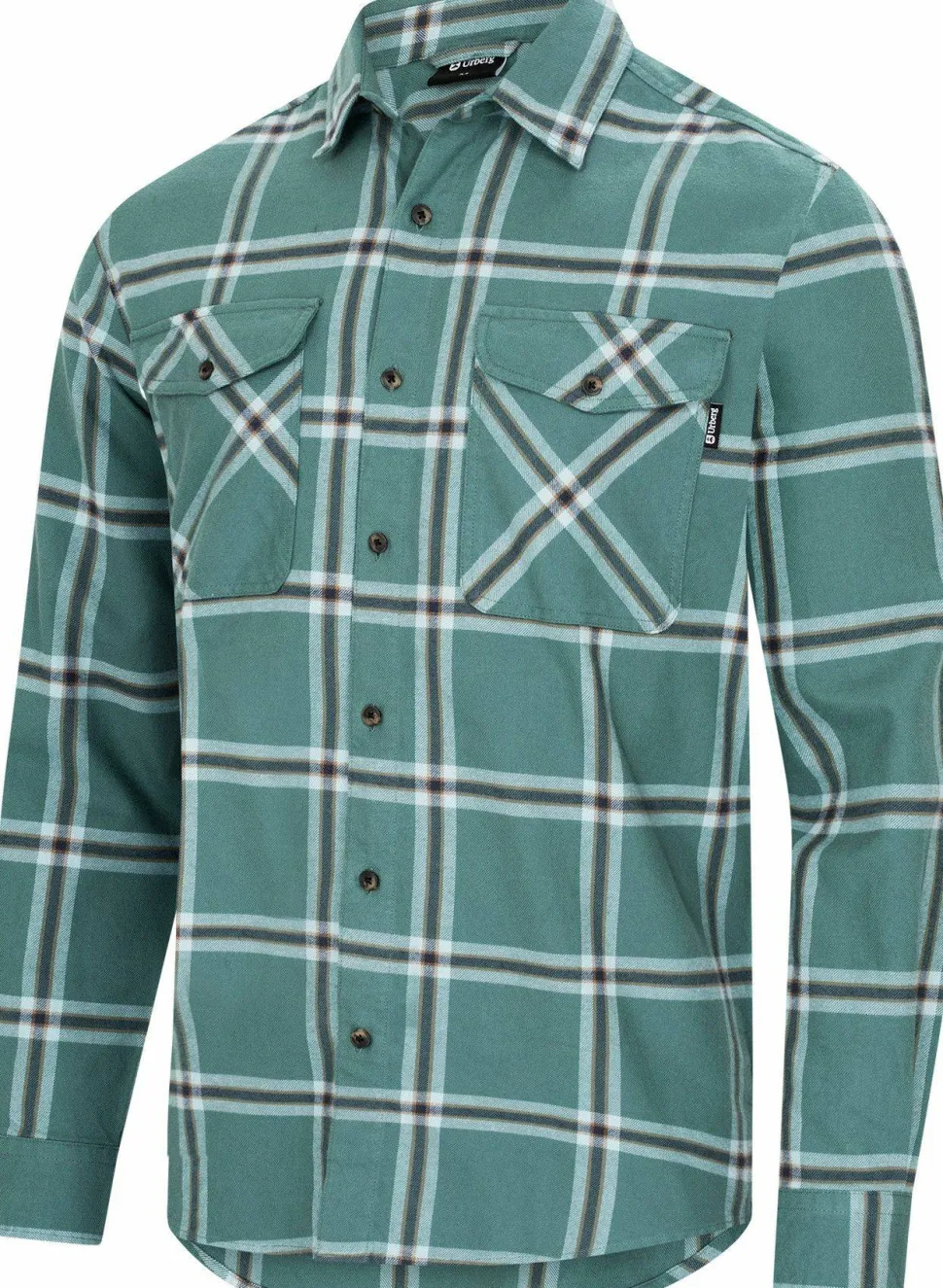 Urberg Men's Two Pocket Flanell Shirt Silver Pine/ Blue Nights