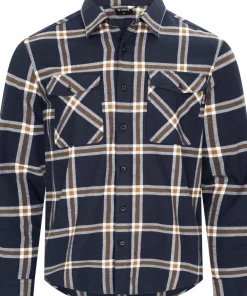 Urberg Men's Two Pocket Flanell Shirt Blue Nights/Deep Lichen Green Sale