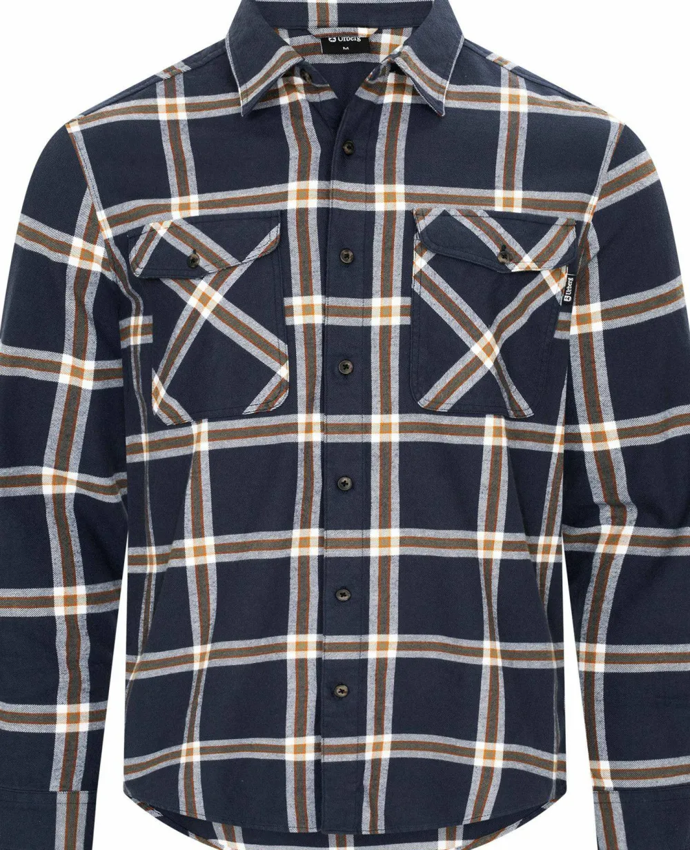 Urberg Men's Two Pocket Flanell Shirt Blue Nights/Deep Lichen Green Sale