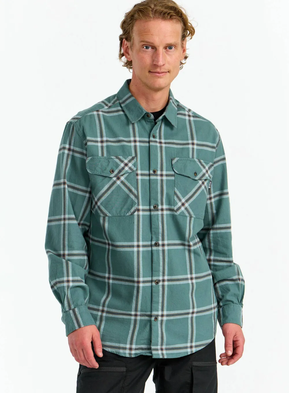 Urberg Men's Two Pocket Flanell Shirt Blue Nights/Deep Lichen Green Sale