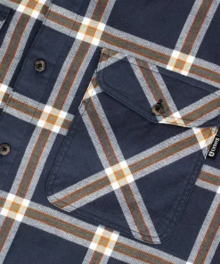 Urberg Men's Two Pocket Flanell Shirt Blue Nights/Deep Lichen Green Sale