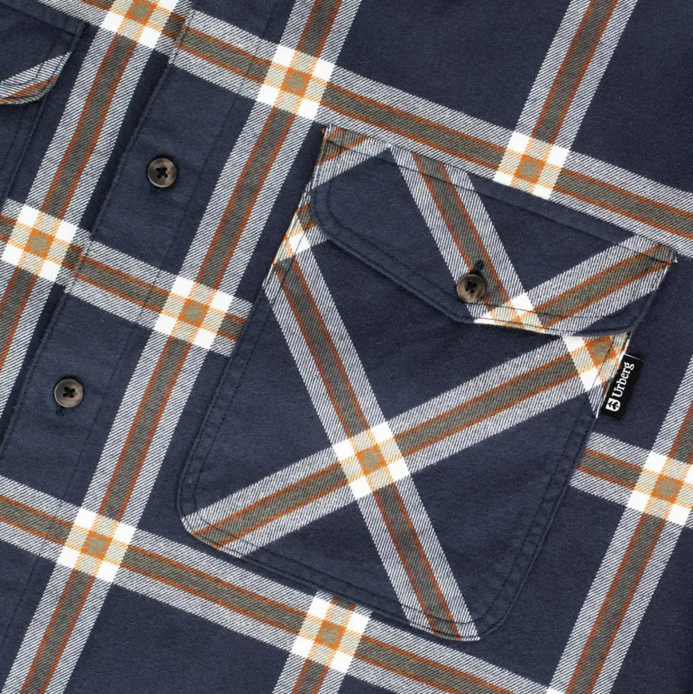 Urberg Men's Two Pocket Flanell Shirt Blue Nights/Deep Lichen Green Sale
