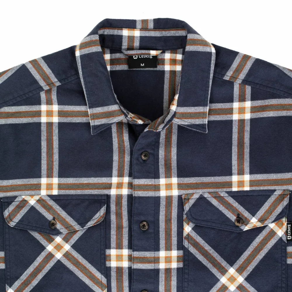 Urberg Men's Two Pocket Flanell Shirt Blue Nights/Deep Lichen Green Sale