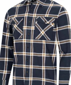 Urberg Men's Two Pocket Flanell Shirt Blue Nights/Deep Lichen Green Sale