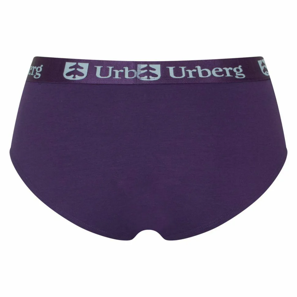 Urberg Women's Bamboo Hipsters 3-Pack Black Beauty+bright White+grape