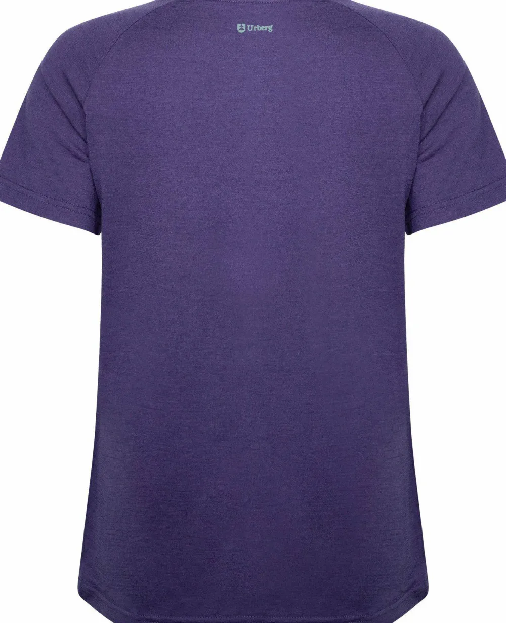 Urberg Women's Lyngen Merino T-Shirt 2.0 Grape Clearance