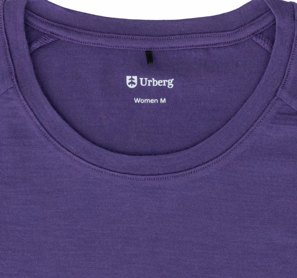 Urberg Women's Lyngen Merino T-Shirt 2.0 Grape Clearance