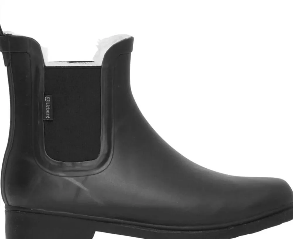 Urberg Womens Malme Rubber Fleece Boots Black Beauty Outlet