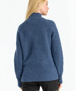 Urberg Women's Moss Knit Sweater Blue Melange Outlet