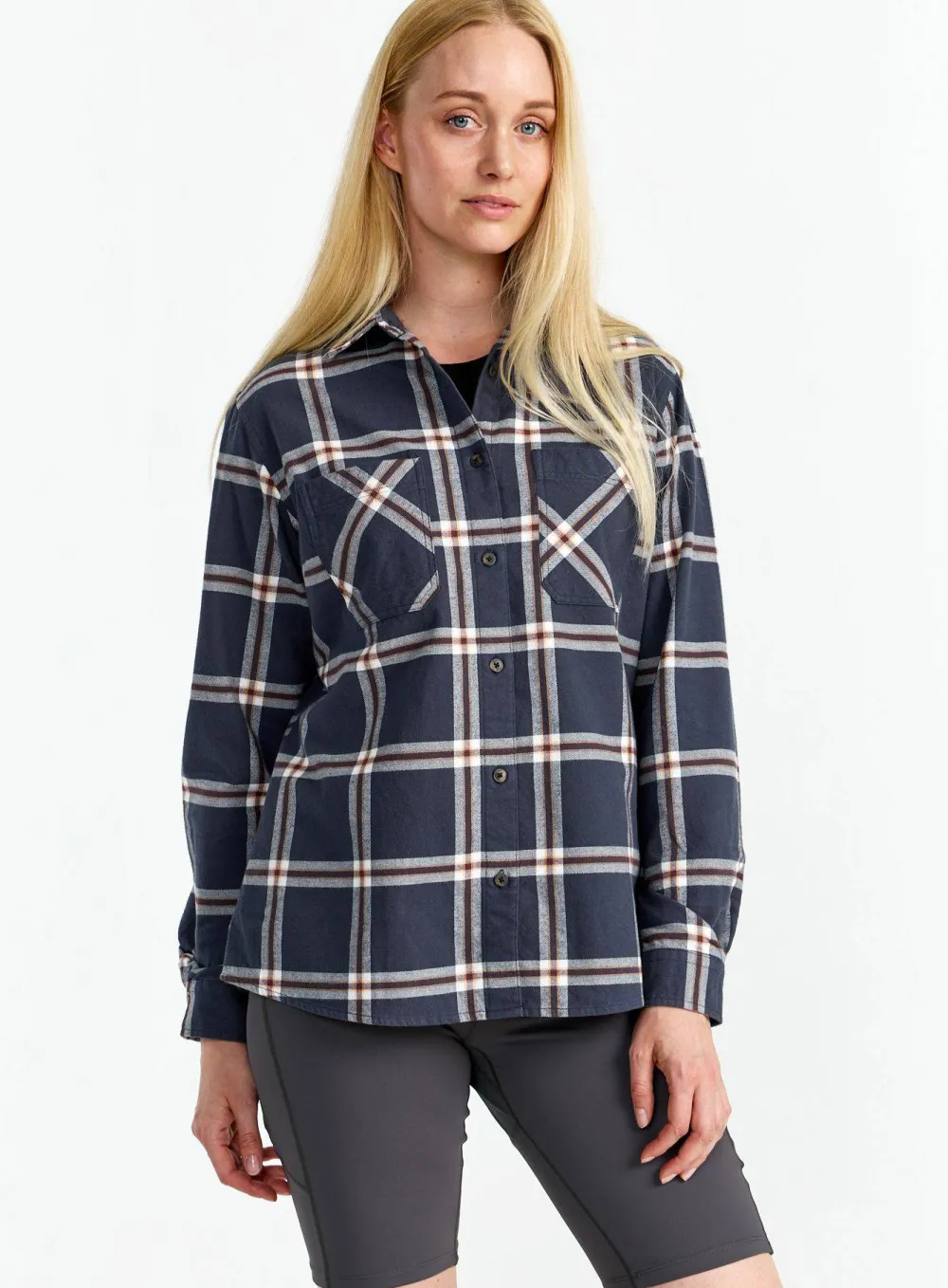 New Women's Two Pocket Flanell Shirt Damtröjor & Skjortor