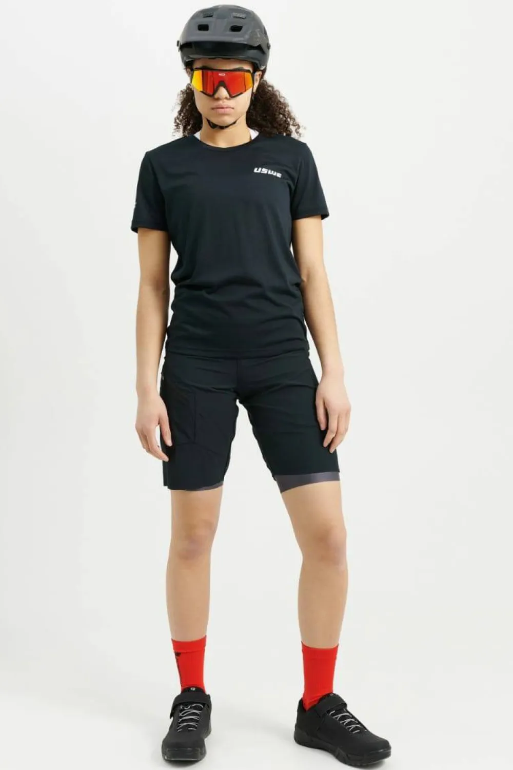 USWE Women's Hybrid MTB Bib Shorts Black Online