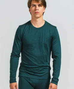 Varg Men's Fjällnäs Baselayer Top Dark Emerald Green New