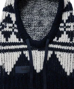 Varg Unisex Bräcke Knitted Balaclava Dark Blue With Off White Best