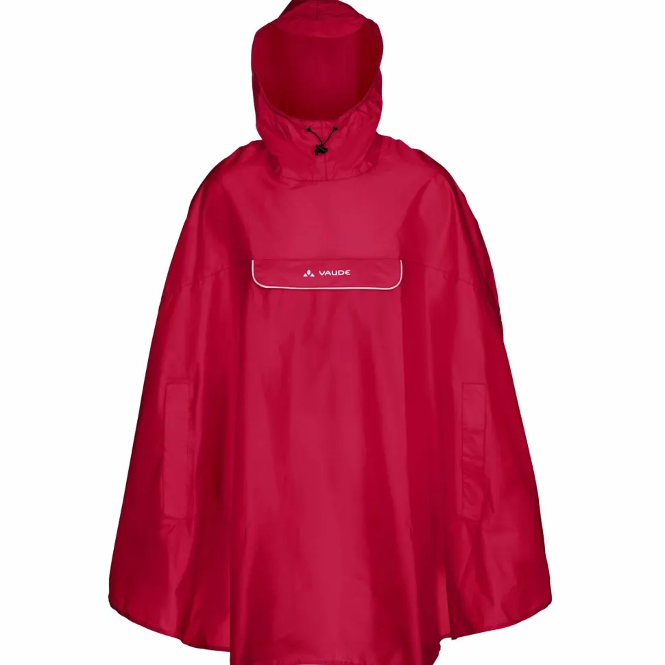 VAUDE Unisex Valdipino Rain Poncho Indian Red