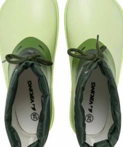 Viking Footwear Kids' Alv Barefoot Paw Print Light Green/Green Best