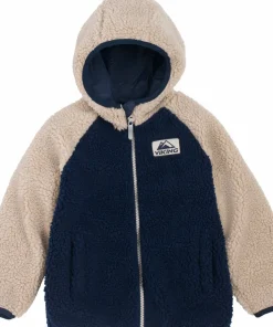 Viking Footwear Kids' Play Reversible Pile Jacket Navy