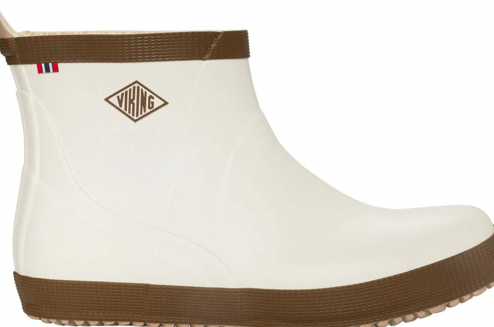 Viking Footwear Seilas Heritage Low Rubber Boot Cream/brown