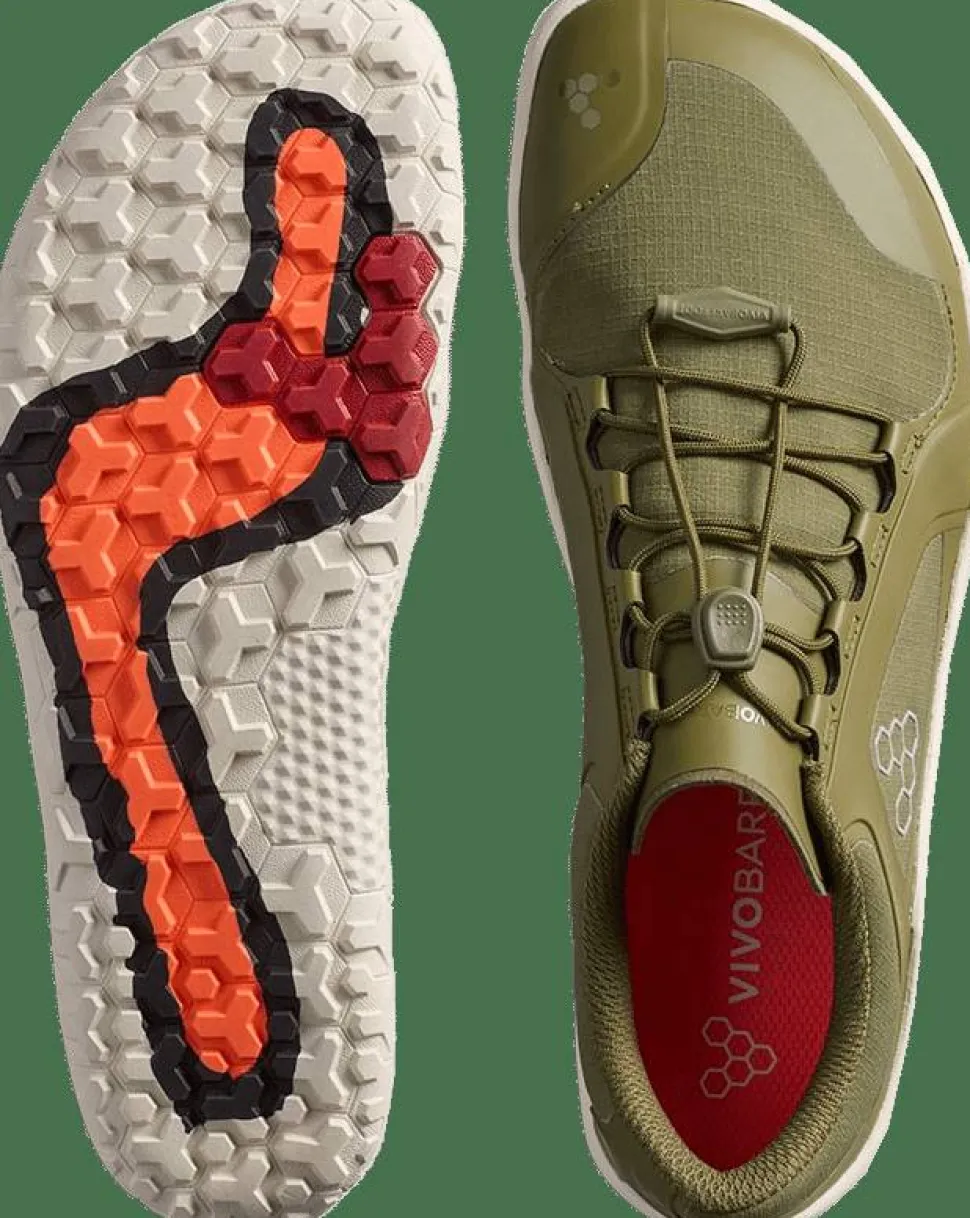 Vivobarefoot Women's Primus Trail III All Weather FG Dark Olive/White