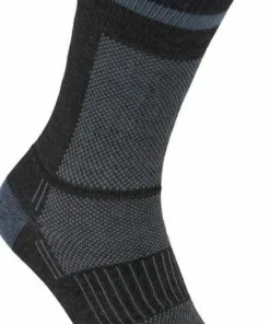 Wrightsock Coolmesh II Crew Black/grey W/ Stripes