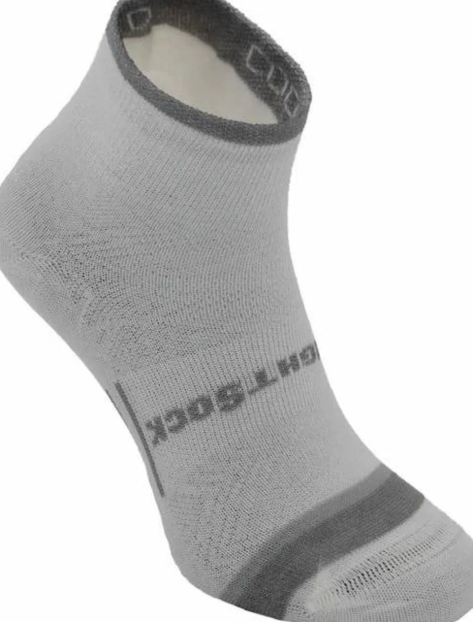 Wrightsock Coolmesh II Quater Anti Blister System White Grey