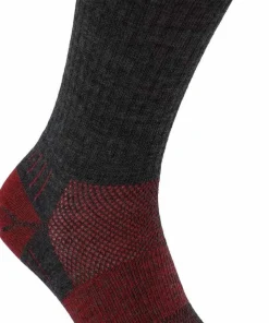Wrightsock Merino Escape Crew Anti Blister System Grey/Fire Discount