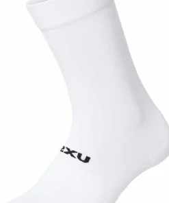 2XU Crew Socks 3 Pack White/Black Sale