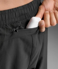 2XU Men's Aero Mesh 2-In-1 5 Inch Shorts Black/Silver Reflective