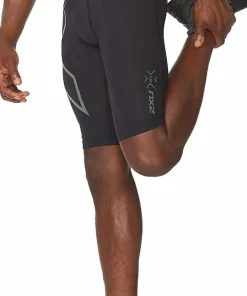 2XU Men's MCS Run Compression Shorts Black/Black Reflective Clearance