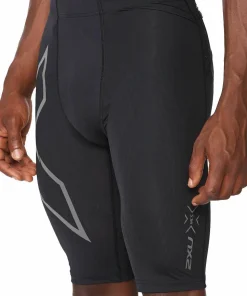 2XU Men's MCS Run Compression Shorts Black/Black Reflective