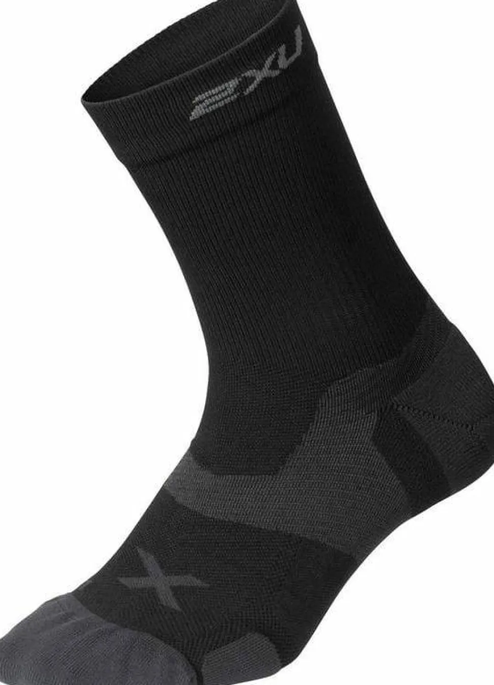 2XU Vectr Cushion Crew Socks Black/Titanium