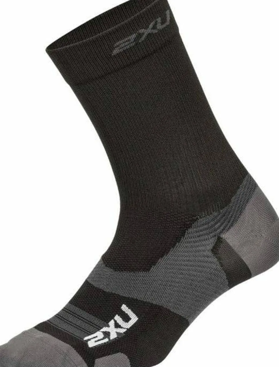 2XU Vectr Light Cushion Crew Sock Black/Titanium