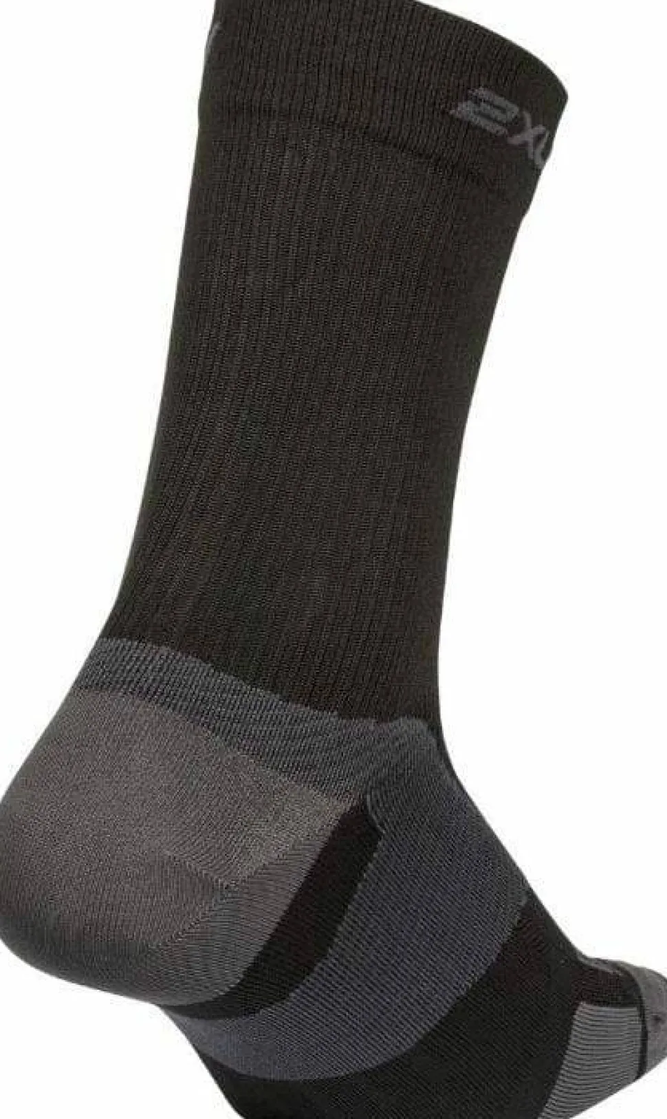 2XU Vectr Light Cushion Crew Sock Black/Titanium