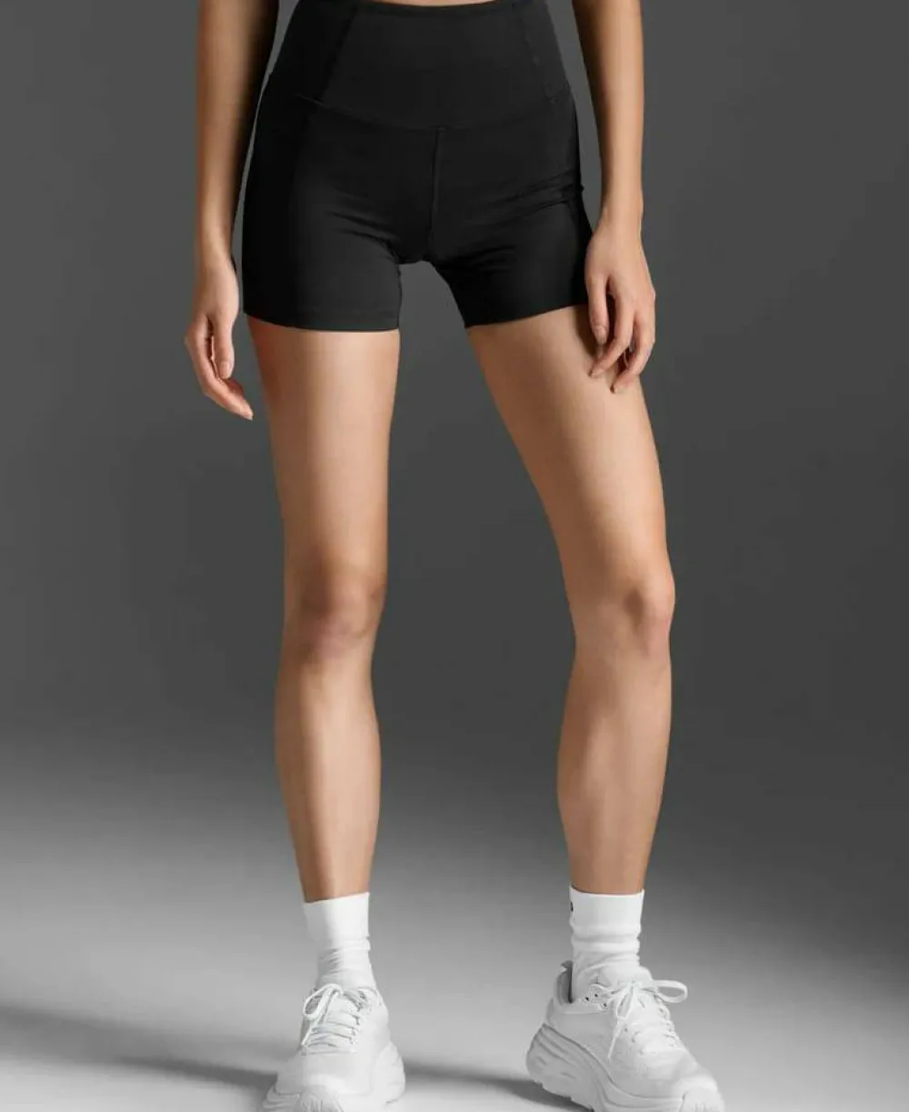2XU Women's Flex Hi-Rise Compression 4 Inch Short Black/Black Best