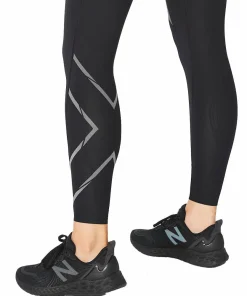 2XU Women's Light Speed Mid-Rise Compression Tights Black/Black BLACK/ BLACK REFLECTIVE Clearance