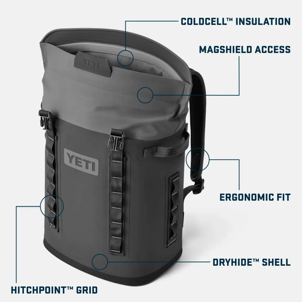 Yeti Hopper M20 Backpack Soft Cooler Fog Grey/Blue